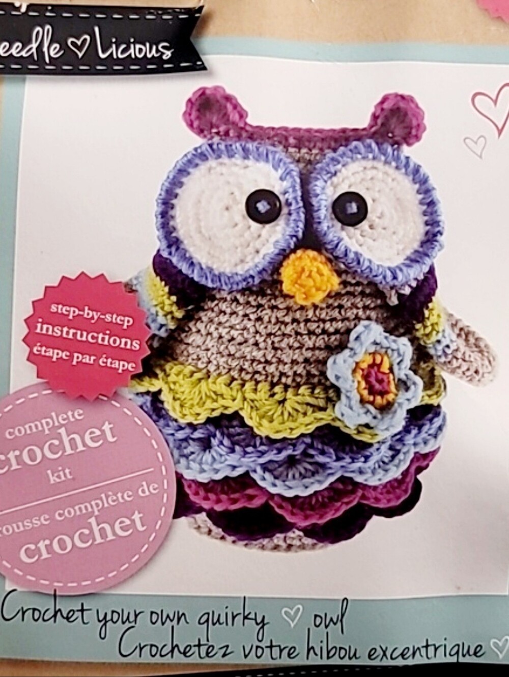 Needle Licious 💗 Colorful Crochet Owl Kit